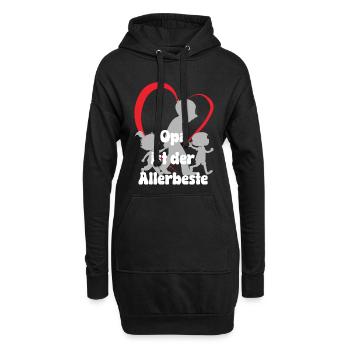Opa ist der Allerbeste Opa mit Enkelkinder - Hoodie-Kleid - Schwarz - Vorne