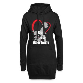 Opa ist der Allerbeste Opa mit Enkelin - Hoodie-Kleid - Schwarz - Vorne