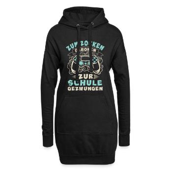 Zocker Controller Zum Zocken Geboren Gaming Gesche - Hoodie-Kleid - Schwarz - Vorne