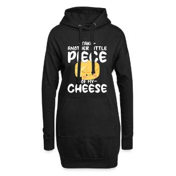 Take Another Little Piece Of My Cheese Kawaii Käse - Hoodie-Kleid - Schwarz - Vorne