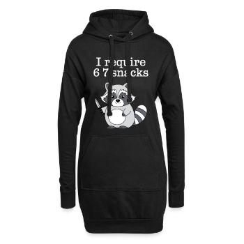 6-7 Refroidisseur de mèmes Internet 6 7 Raton laveur - Sweat-shirt à capuche long Femme - noir - Devant