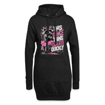 Raton Laveur Danseur Tutu Rose Humour Fun - Hoodie-Kleid - Schwarz - Vorne