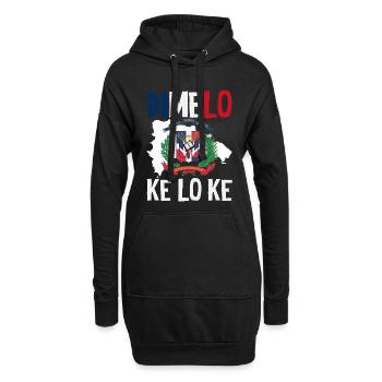 Dominikanische Republik Flagge Dom Rep Stolz - Hoodie-Kleid - Schwarz - Vorne