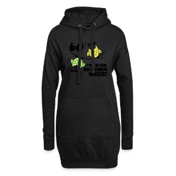 Geburtstag 60 und kein bisschen Weise, Eulen - Hoodie-Kleid - Schwarz - Vorne