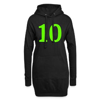 Anzahl 10 - Hoodie-Kleid - Schwarz - Vorne