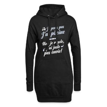 Je peux pas ultime - Sweat-shirt à capuche long Femme - noir - Devant