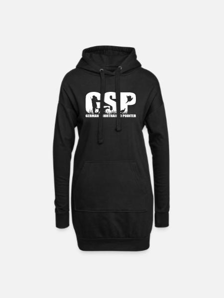 GSP German Pointer à poil court Chiens de chasse Wilsigns - Sweat-shirt à capuche long Femme - noir