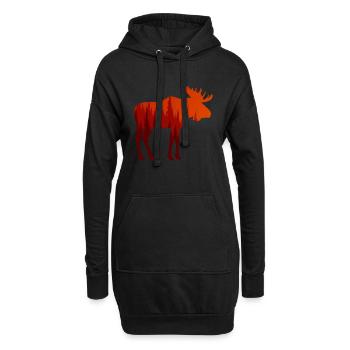Élan - Sweat-shirt à capuche long Femme - noir - Devant