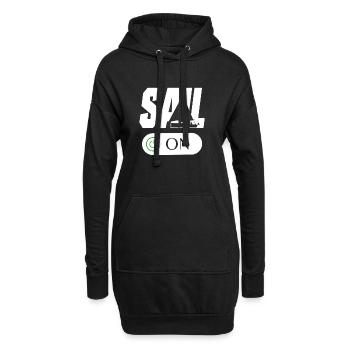 sailing segeln segelboot - Hoodie-Kleid - Schwarz - Vorne