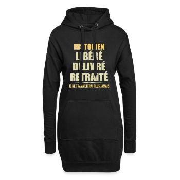Historiker feiert seinen Ruhestand mit humorvollem Geschenk - Hoodie-Kleid - Schwarz - Vorne