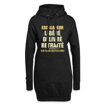 Escaladeur célèbre sa retraite avec humour cadeau - Sweat-shirt à capuche long Femme - noir - Devant