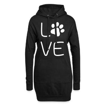 Hundeliebe - Hoodie-Kleid - Schwarz - Vorne