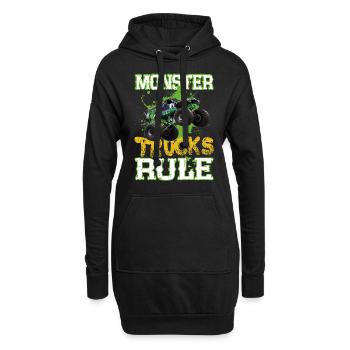 Monster trucks rule - Sweat-shirt à capuche long Femme - noir - Devant