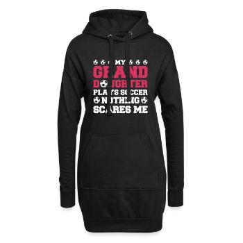 Fußball Oma Enkelin Fußball Oma Sport Geschenk - Hoodie-Kleid - Schwarz - Vorne