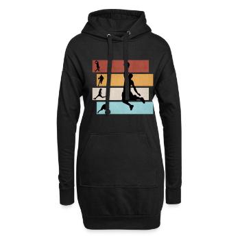 Bunter Basketballer | Basketball | Geschenk - Hoodie-Kleid - Schwarz - Vorne