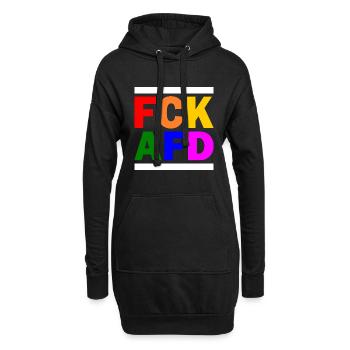 Fck afd - Hoodie-Kleid - Schwarz - Vorne