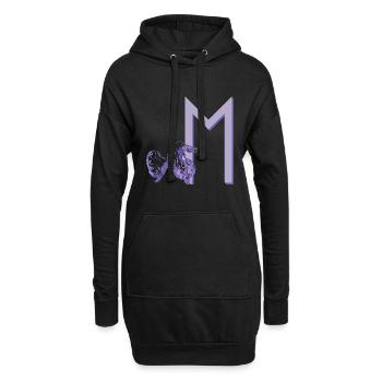 dragon violet avec rune m - Sweat-shirt à capuche long Femme - noir - Devant