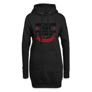 Grundschule Abschluss 2023 Schulabschluss Geschenk - Hoodie-Kleid - Schwarz - Vorne