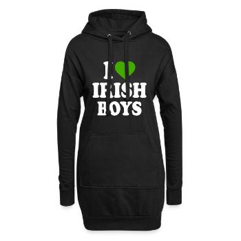i love irish boys - Hoodie-Kleid - Schwarz - Vorne