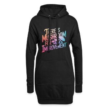 Pilz Pilze Funghi Champignon - Hoodie-Kleid - Schwarz - Vorne