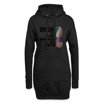 Irland Irisch Irische Wurzeln Geschenk - Hoodie-Kleid - Schwarz - Vorne
