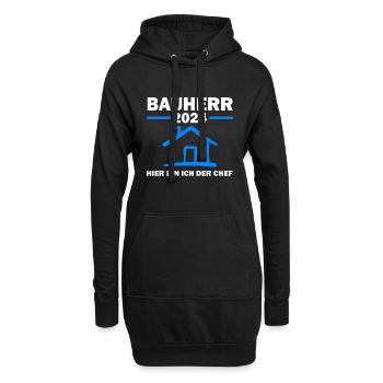 Bauherr 2024 Hausbau Baubeginn Geschenk - Hoodie-Kleid - Schwarz - Vorne