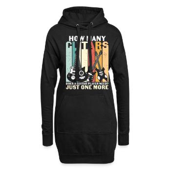 You can Never have too many Guitars Guitar Player - Hoodie-Kleid - Schwarz - Vorne