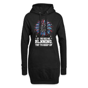 Pyrotechnie Feux d’artifice Pyrotechnie - Sweat-shirt à capuche long Femme - noir - Devant