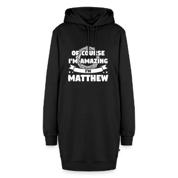 Vorname Matthew Geburtsname Geschenk - Hoodie-Kleid - Schwarz - Vorne