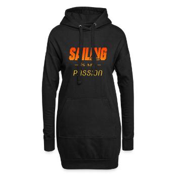 Segeln - Spruch für Segler - Hoodie-Kleid - Schwarz - Vorne