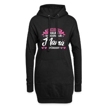 Mutter Familie Mama Geschenk - Hoodie-Kleid - Schwarz - Vorne
