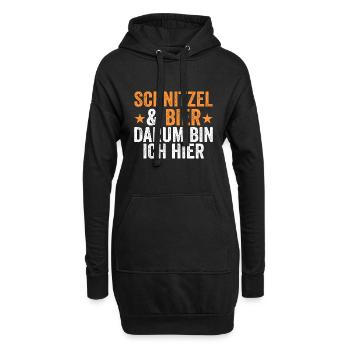 Schnitzel & Bier Wiener Fleischesser Geschenk - Hoodie-Kleid - Schwarz - Vorne