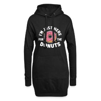 Donut Donuts Süßigkeiten Bagel - Hoodie-Kleid - Schwarz - Vorne