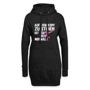 Handstand Turnerin Handstände Geschenk - Hoodie-Kleid - Schwarz - Vorne