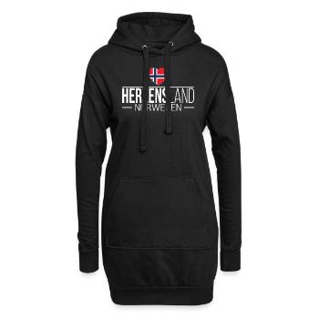 Heartland Norvège Scandinavie Vacances Voyage - Sweat-shirt à capuche long Femme - noir - Devant