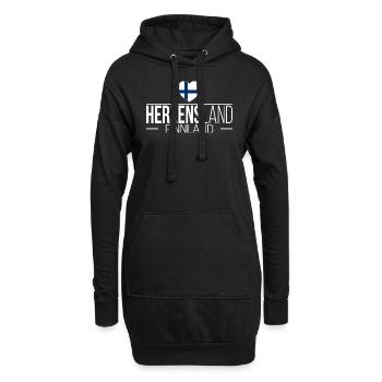 Heartland Finlande Scandinavie Vacances Voyage - Sweat-shirt à capuche long Femme - noir - Devant