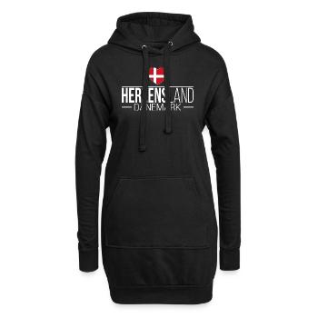 Herzensland Dänemark Skandinavien Urlaub Reise - Hoodie-Kleid - Schwarz - Vorne