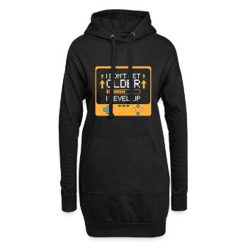 Gaming Get Older Level Up Funny Geburtstag - Hoodie-Kleid - Schwarz - Vorne