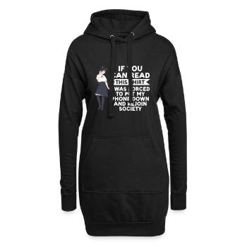 Anime merch Anime Anime Merchandise Geschenk - Hoodie-Kleid - Schwarz - Vorne