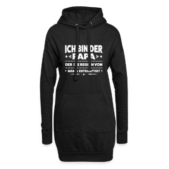 Papa Familie Väter Geschenk - Hoodie-Kleid - Schwarz - Vorne