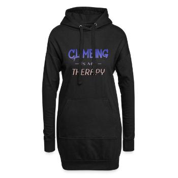 Climbing Bouldern Klettern - Hoodie-Kleid - Schwarz - Vorne