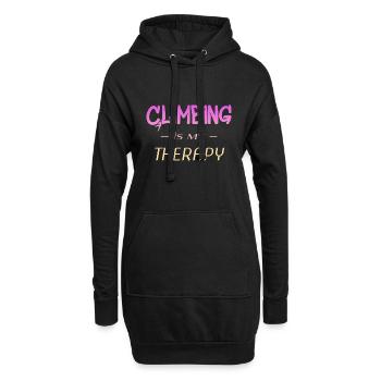 Klettern - Hoodie-Kleid - Schwarz - Vorne