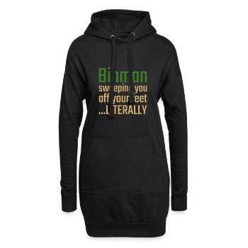 Binman Valentinstag Sweeping you - Hoodie-Kleid - Schwarz - Vorne