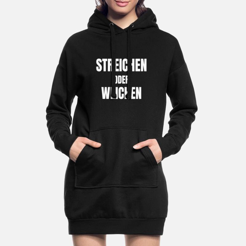 Steichen oder weichen! Hoodie-Kleid