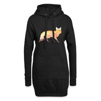 Fuchs - Hoodie-Kleid - Schwarz - Vorne