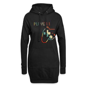 Matching Gamer Couple Player 1 Player 2 Shirt - Hoodie-Kleid - Schwarz - Vorne