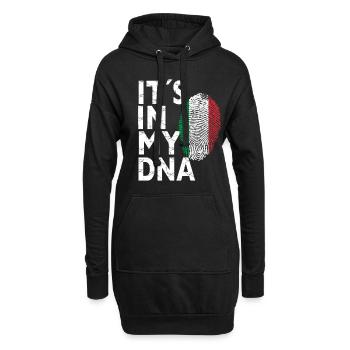 C'est l'italien dans mon ADN Génétique Italie - Sweat-shirt à capuche long Femme - noir - Devant