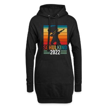 Schulkind 2022 Dabbing Schüler Schule - Hoodie-Kleid - Schwarz - Vorne