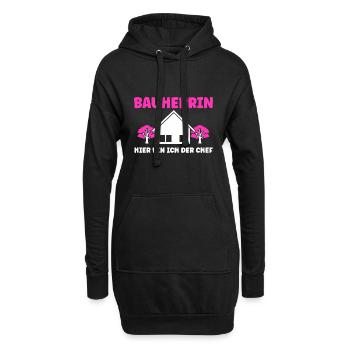 Bauherr Traumhaus Bauherrin Geschenk - Hoodie-Kleid - Schwarz - Vorne