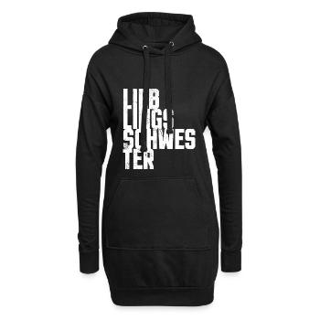Beste Lieblings Schwester Geschenk für Geschwister - Hoodie-Kleid - Schwarz - Vorne